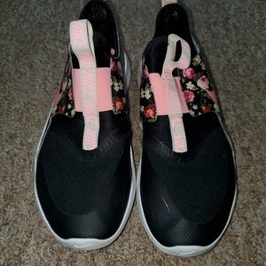 Floral nike slip ons